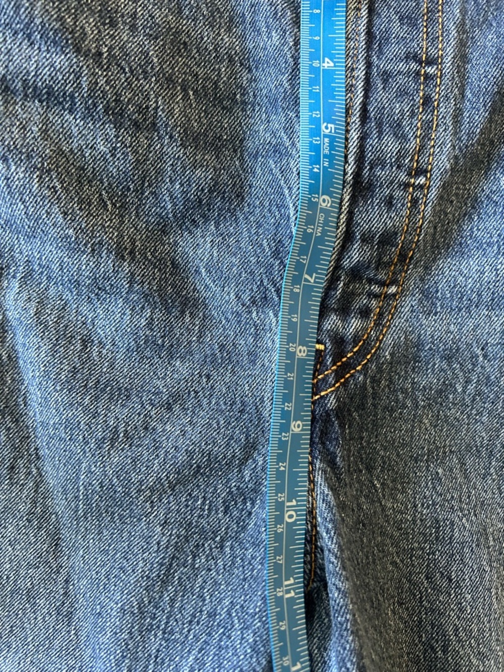 Levi's Women's Straight-Ankle Ribcage Jeans - Blue Denim Size 28 - Picture 6 of 9